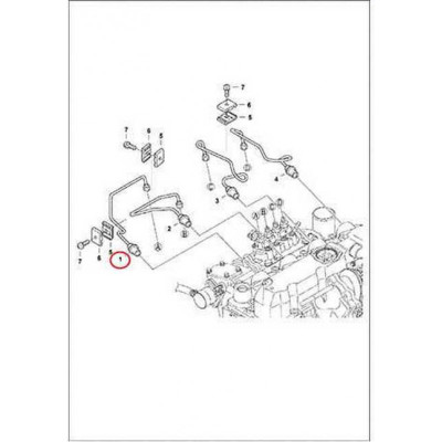7000726 Трубка топливная высокого давления Bobcat