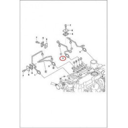 7000728 Трубка топливная высокого давления Bobcat