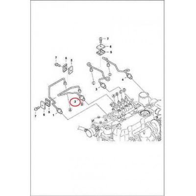 7000727 Трубка топливная высокого давления Bobcat