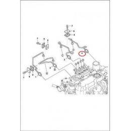 7000729 Трубка топливная высокого давления Bobcat