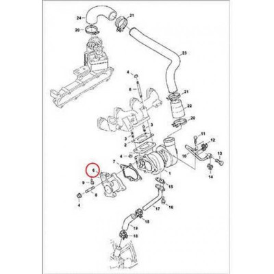 6698525 Фланец турбокомпрессора Bobcat