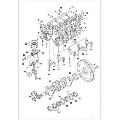 6680736 Шестерня вала коленчатого (большая) Bobcat
