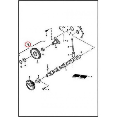 6684793 Шестерня вала промежуточного (с втулкой) Bobcat