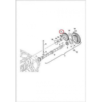 7022432 Шестерня вала проміжного (з втулкою) Bobcat