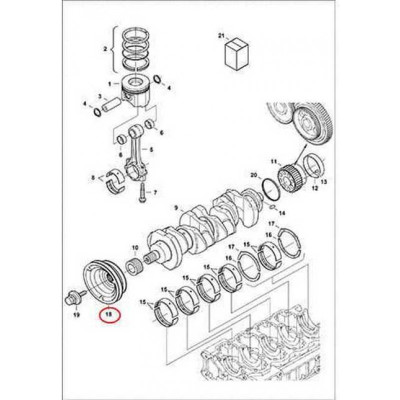 7000585 Шкив вала коленчатого Bobcat 7000585 Шкив вала коленчатого Bobcat