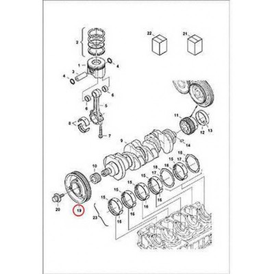 7008542 Шкив вала коленчатого Bobcat 7008542 Шкив вала коленчатого Bobcat
