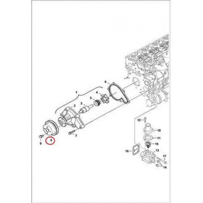 6674169 Шкив водяного насоса Bobcat 6674169 Шкив водяного насоса Bobcat