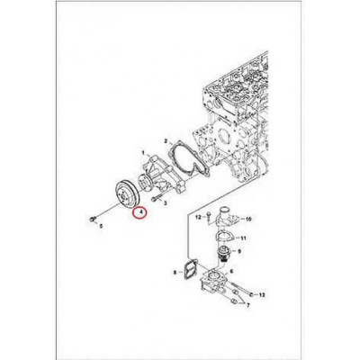 7008541 Шкив водяного насоса Bobcat 7008541 Шкив водяного насоса Bobcat