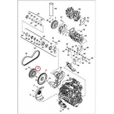 7229259 Шкив маховика Bobcat 7229259 Шкив маховика Bobcat
