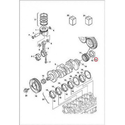 3974395 Штифт (вал колінчастий) Bobcat 3974395 Штифт (вал колінчастий) Bobcat