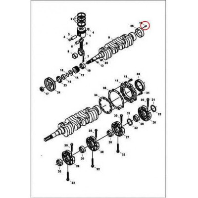 7000450 Штифт вала колінчастого Bobcat