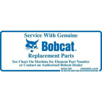 Наклейка "Обслуговування з запчастинами Bobcat", 6565200 BOBCAT