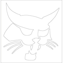Наклейка, логотип Bobcat Head, 6700191