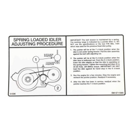 Наклейка натягу ременя Bobcat, 6711905