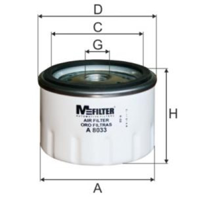 A 8033 Фильтр воздушный A 8033 Фильтр воздушный
