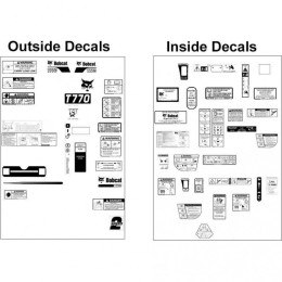 Комплект внутрішніх та зовнішніх наклейок T770 Bobcat, 6990151
