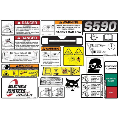 Комплект наклейок S590 Bobcat, 6990600