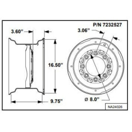Обід колеса Bobcat, 7232527 Обід колеса Bobcat, 7232527
