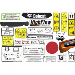Комплект внутрішніх та зовнішніх наклейок моделі S76 Bobcat, 7414469