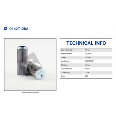 D142T125A Гидравлический фильтр