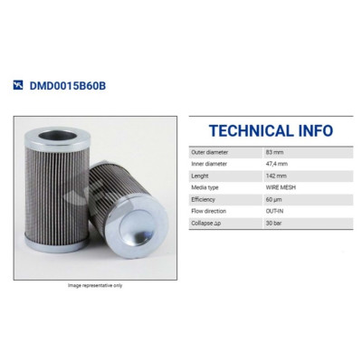 DMD0015B60B HYDRAULIC FILTER-гидравлический фильтр, вставка DMD0015B60B HYDRAULIC FILTER-гидравлический фильтр, вставка