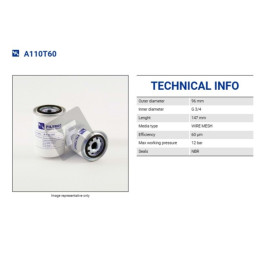 FILTREC A110T60 SPIN-ON CARTRIDGE FILTREC A110T60 SPIN-ON CARTRIDGE