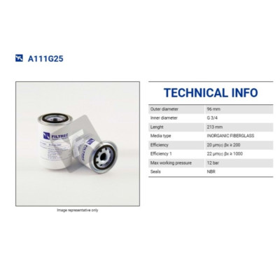 FILTREC A111G25 SPIN-ON CARTRIDGE FILTREC A111G25 SPIN-ON CARTRIDGE