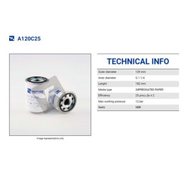 FILTREC A120C25 SPIN-ON CARTRIDGE FILTREC A120C25 SPIN-ON CARTRIDGE