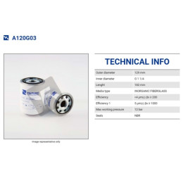 FILTREC A120G03 SPIN-ON CARTRIDGE FILTREC A120G03 SPIN-ON CARTRIDGE