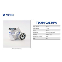 FILTREC A121C25 SPIN-ON CARTRIDGE FILTREC A121C25 SPIN-ON CARTRIDGE