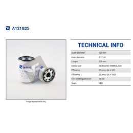 FILTREC A121G25 SPIN-ON CARTRIDGE FILTREC A121G25 SPIN-ON CARTRIDGE