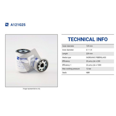FILTREC A121G25 SPIN-ON CARTRIDGE FILTREC A121G25 SPIN-ON CARTRIDGE