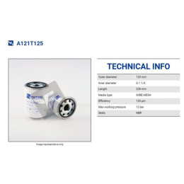FILTREC A121T125 SPIN-ON CARTRIDGE FILTREC A121T125 SPIN-ON CARTRIDGE