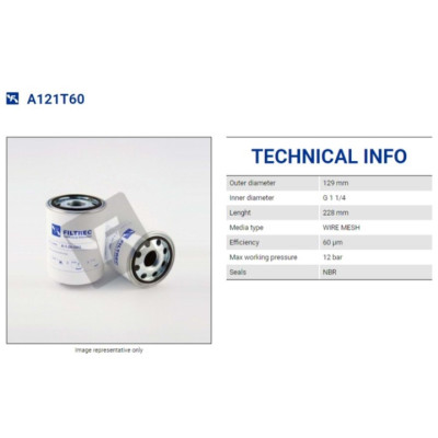 FILTREC A121T60 Гідравлічний фільтр FILTREC A121T60 Гідравлічний фільтр