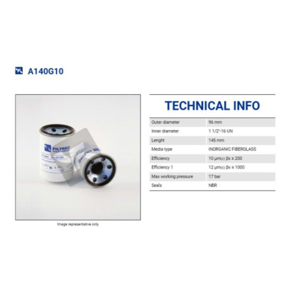 FILTREC A140G10 SPIN-ON CARTRIDGE FILTREC A140G10 SPIN-ON CARTRIDGE