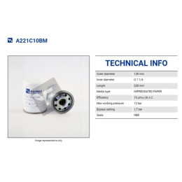 FILTREC A221C10BM SPIN-ON CARTRIDGE FILTREC A221C10BM SPIN-ON CARTRIDGE