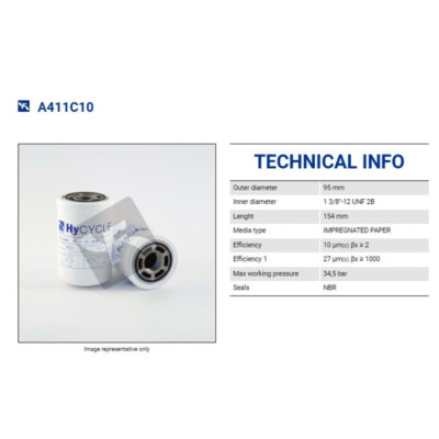FILTREC A411C10 SPIN-ON CARTRIDGE FILTREC A411C10 SPIN-ON CARTRIDGE