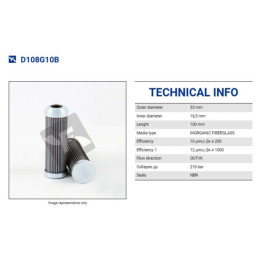 FILTREC D108G10B FILTER ELEMENT FILTREC D108G10B FILTER ELEMENT