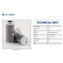 FILTREC D111G25A FILTER ELEMENT FILTREC D111G25A FILTER ELEMENT