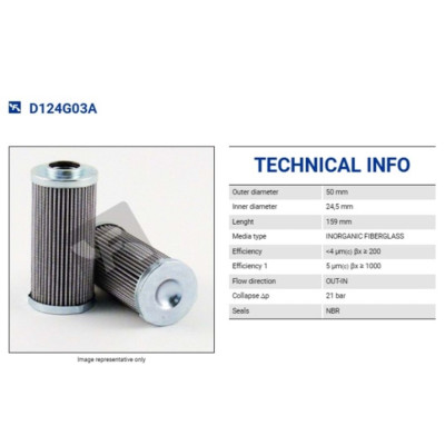 FILTREC D124G03A FILTER ELEMENT FILTREC D124G03A FILTER ELEMENT