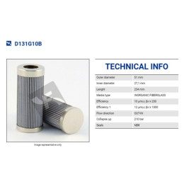 FILTREC D131G10B FILTER ELEMENT FILTREC D131G10B FILTER ELEMENT