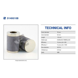 FILTREC D140G10B FILTER ELEMENT FILTREC D140G10B FILTER ELEMENT