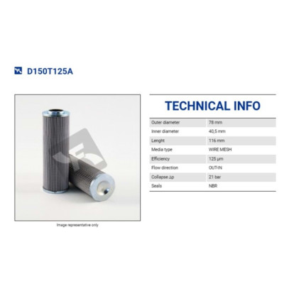 FILTREC D150T125A FILTER ELEMENT FILTREC D150T125A FILTER ELEMENT