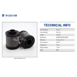 FILTREC R122C10BV Гидравлический фильт FILTREC R122C10BV Гидравлический фильт