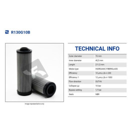 FILTREC R130G10B Гидравлический фильтр FILTREC R130G10B Гидравлический фильтр