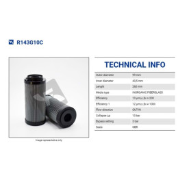 FILTREC R143G10C Гидравлический фильтр FILTREC R143G10C Гидравлический фильтр