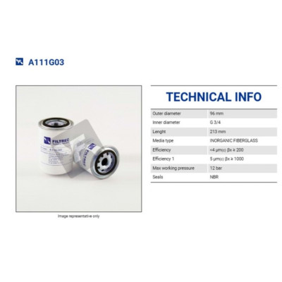 FİLTREC A111G03 SPIN-ON CARTRIDGE FİLTREC A111G03 SPIN-ON CARTRIDGE