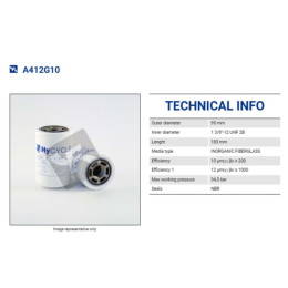 FİLTREC A412G10 Гидравлический фильтр FİLTREC A412G10 Гидравлический фильтр