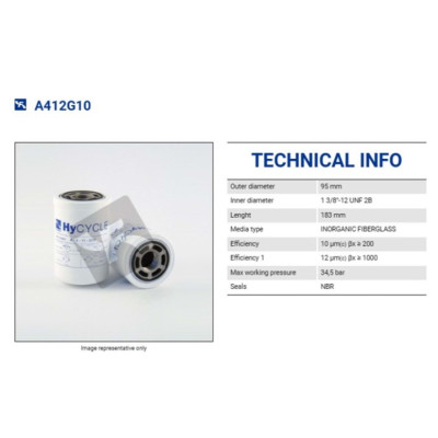 FİLTREC A412G10 Гідравлічний фільтр FİLTREC A412G10 Гідравлічний фільтр