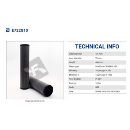 FİLTREC E722G10 Гидравлический фильтр FİLTREC E722G10 Гидравлический фильтр